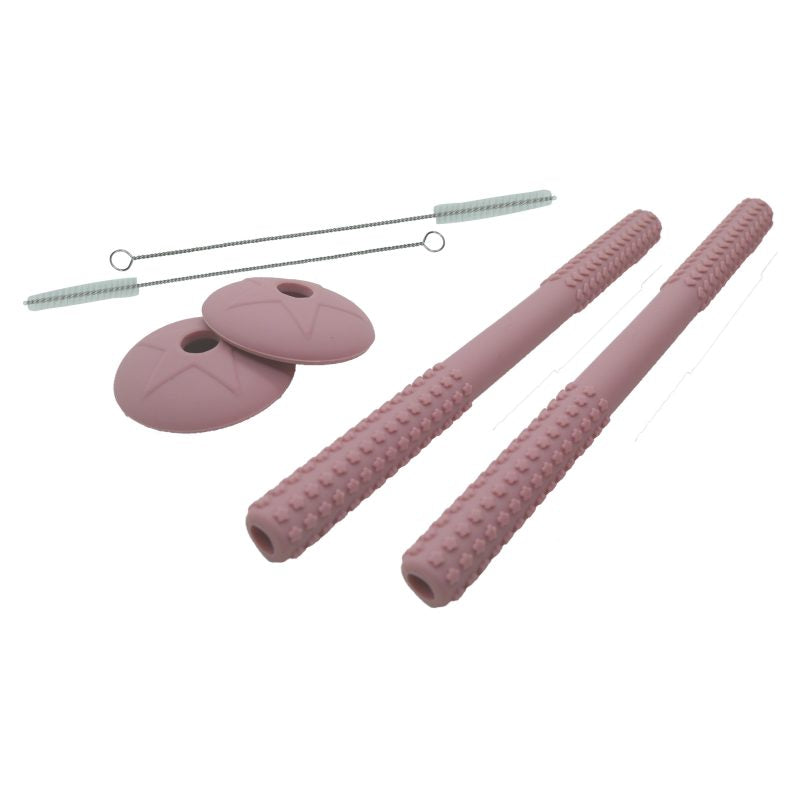 Smoosh Straw Set - Pink