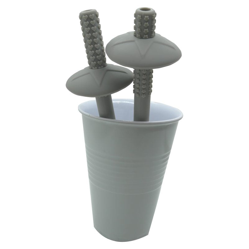 Smoosh Straw Set - Grey