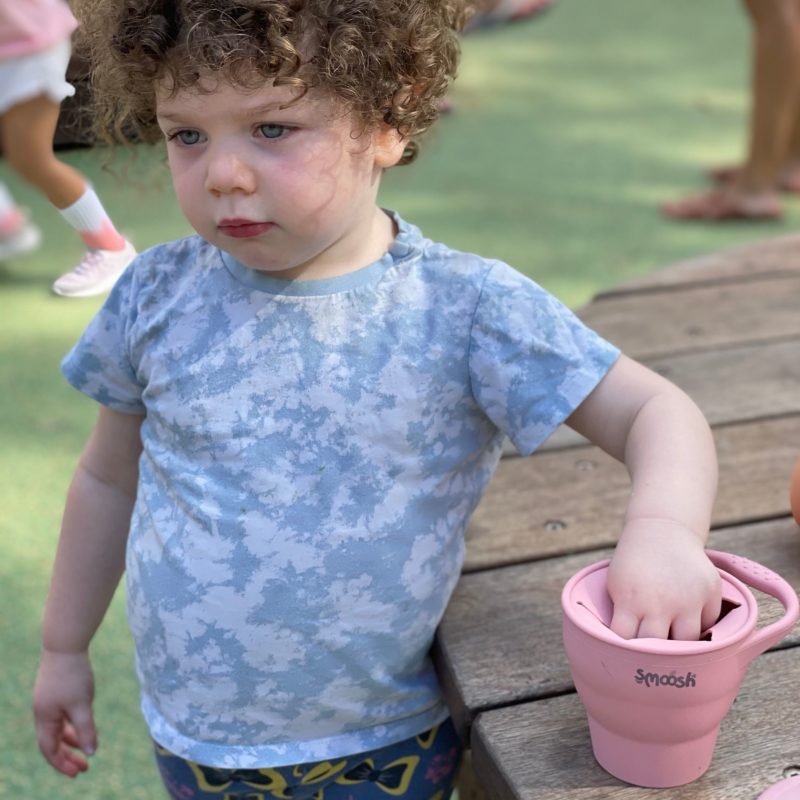 Smoosh Snack Cup with Lid - Grey