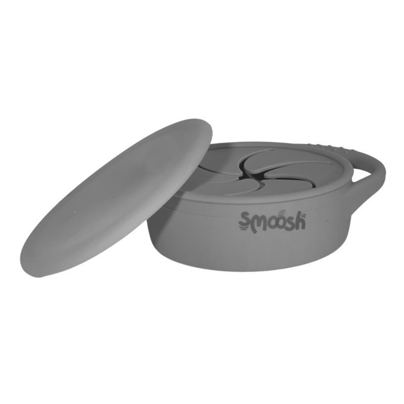Smoosh Snack Cup with Lid - Grey