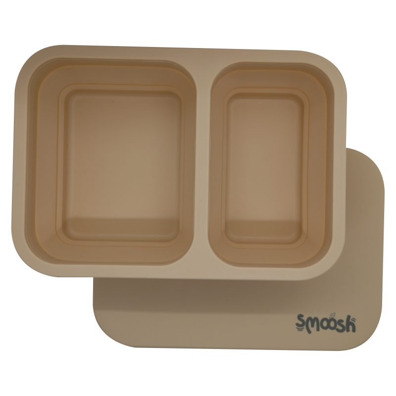 Smoosh Silicone Collapsible Lunch Box - Latte