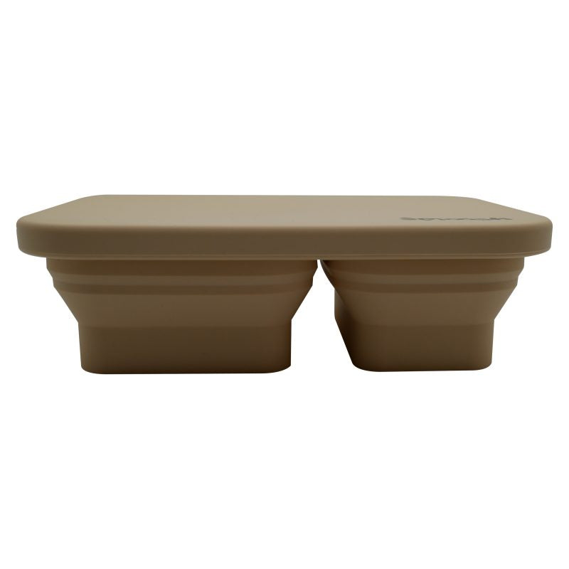 Smoosh Silicone Collapsible Lunch Box - Latte