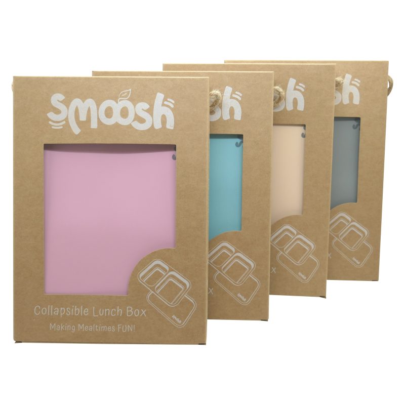 Smoosh Silicone Collapsible Lunch Box - Pink