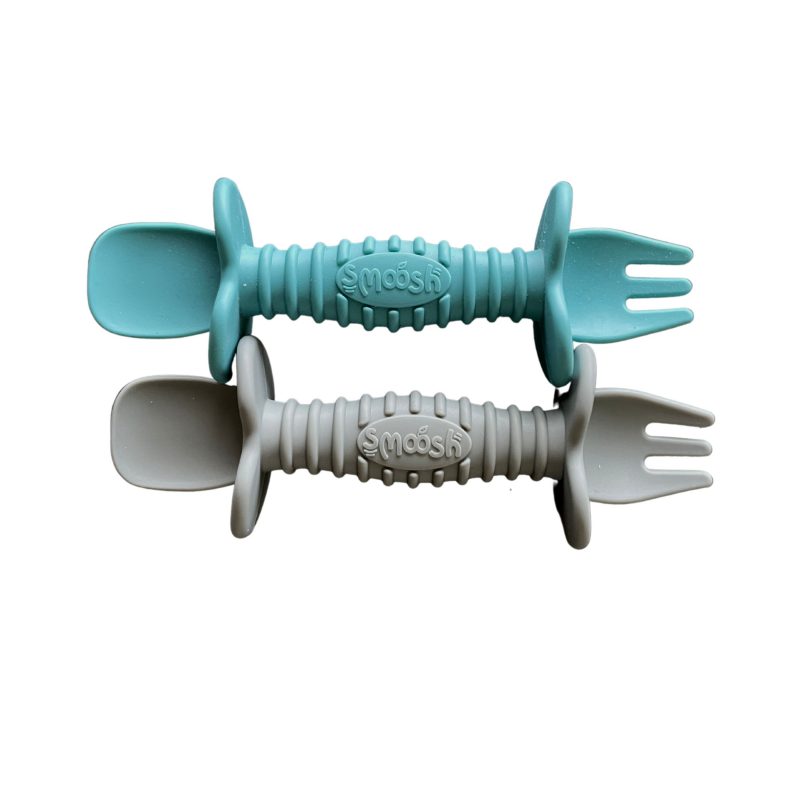 Smoosh Sporkie - Teal & Grey