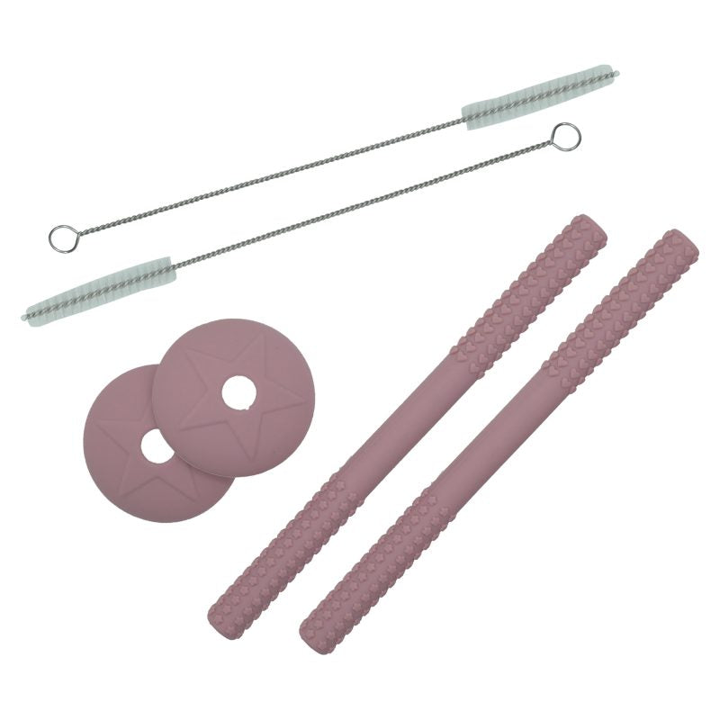 Smoosh Straw Set - Pink