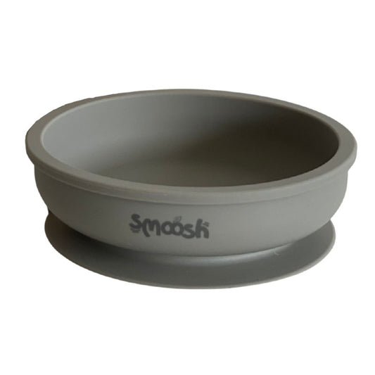 Smoosh Suction Bowl - Grey