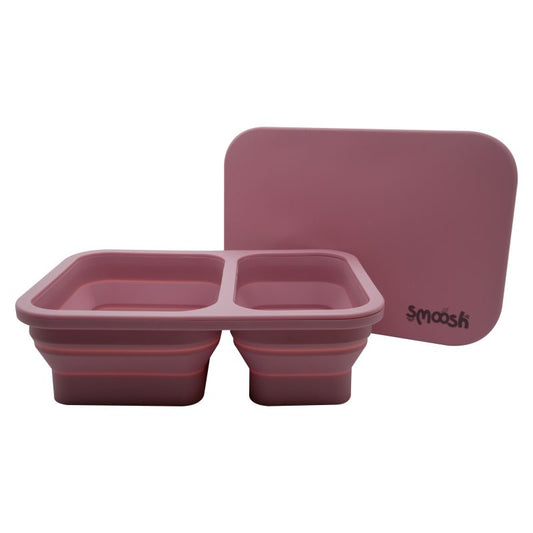 Smoosh Silicone Collapsible Lunch Box - Pink