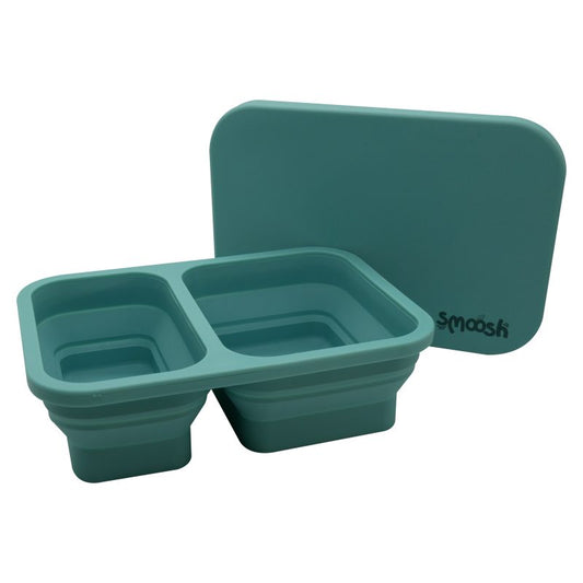 Smoosh Silicone Collapsible Lunch Box - Teal