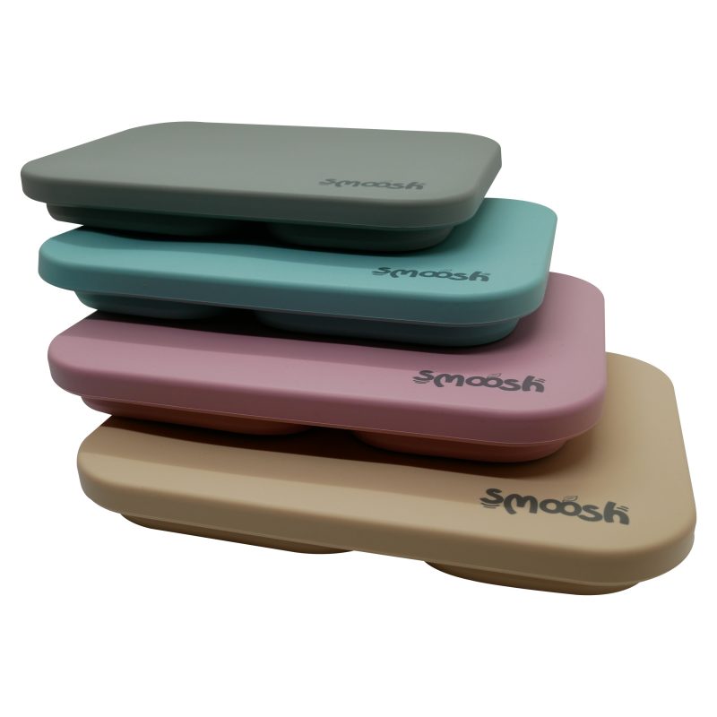 Smoosh Silicone Collapsible Lunch Box - Grey