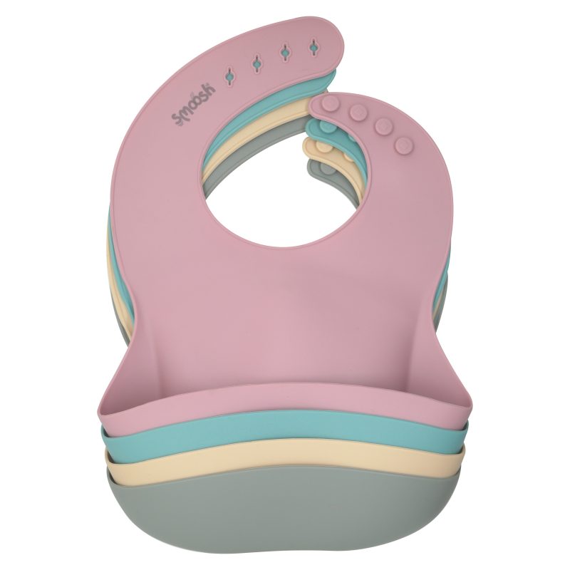 Smoosh Silicone Bib - Pink