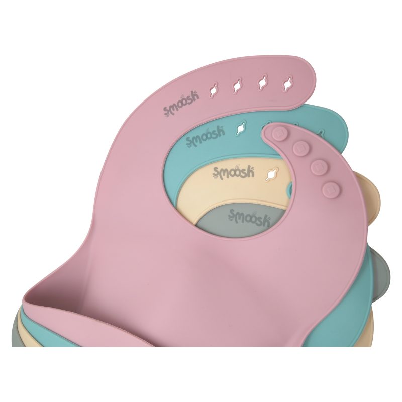 Smoosh Silicone Bib - Grey