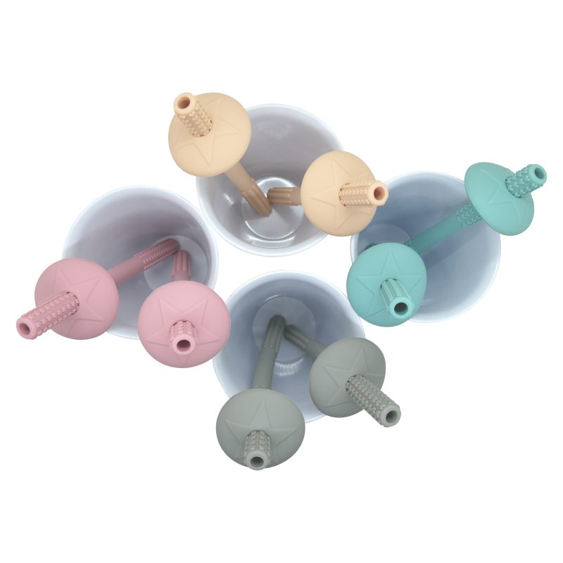 Smoosh Straw Set - Pink
